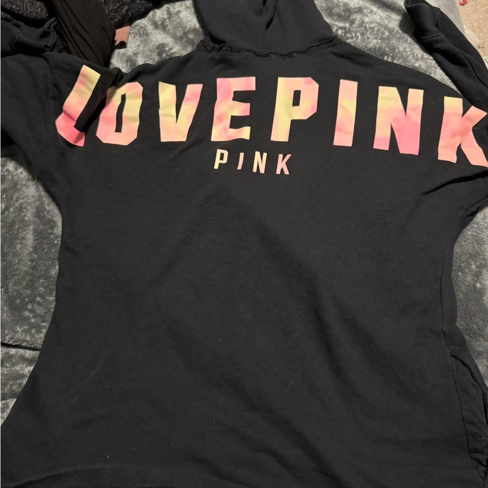 PINK Victoria's Secret Black Oversized Hoodie